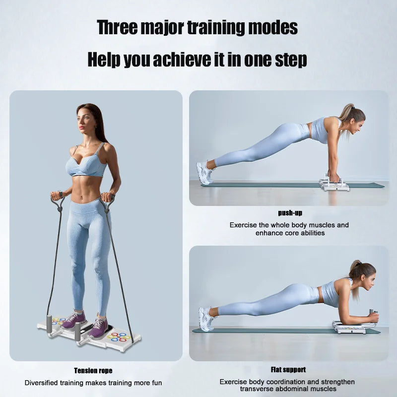 Planche Push-Up Multifonction Pliable – Entraînement Complet à Domicile pour Pectoraux, Triceps, Épaules et Dos